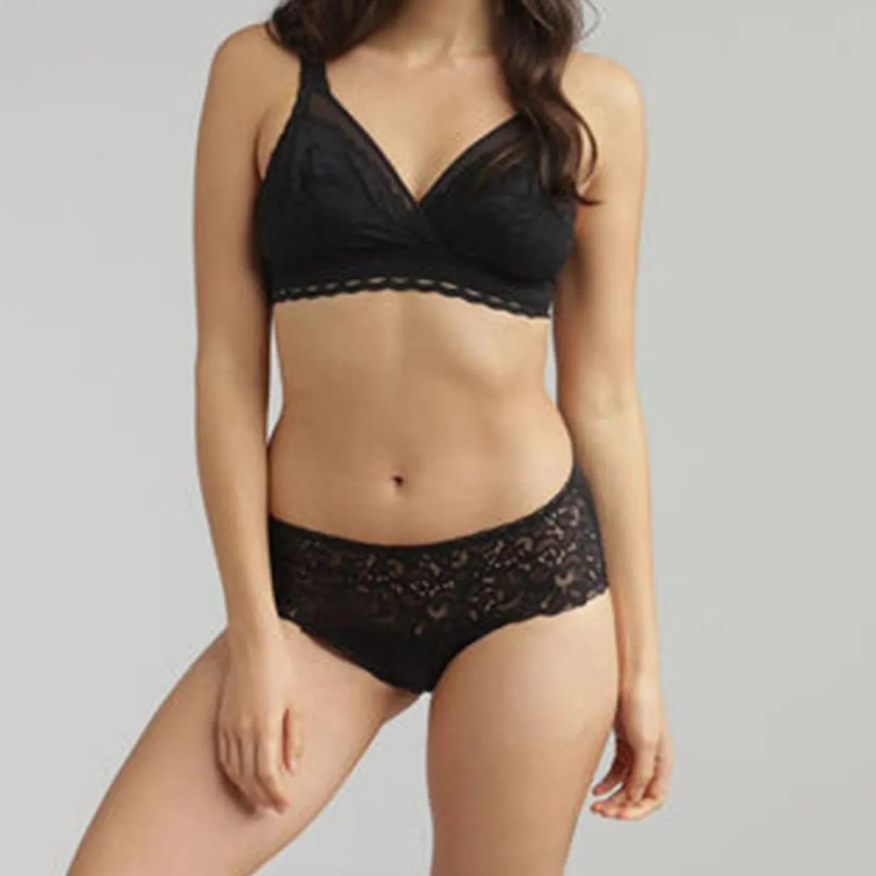 Femme Playtex Lingerie, Nuit^Soutien-gorge sans armatures Coeur Croisé Féminin noir