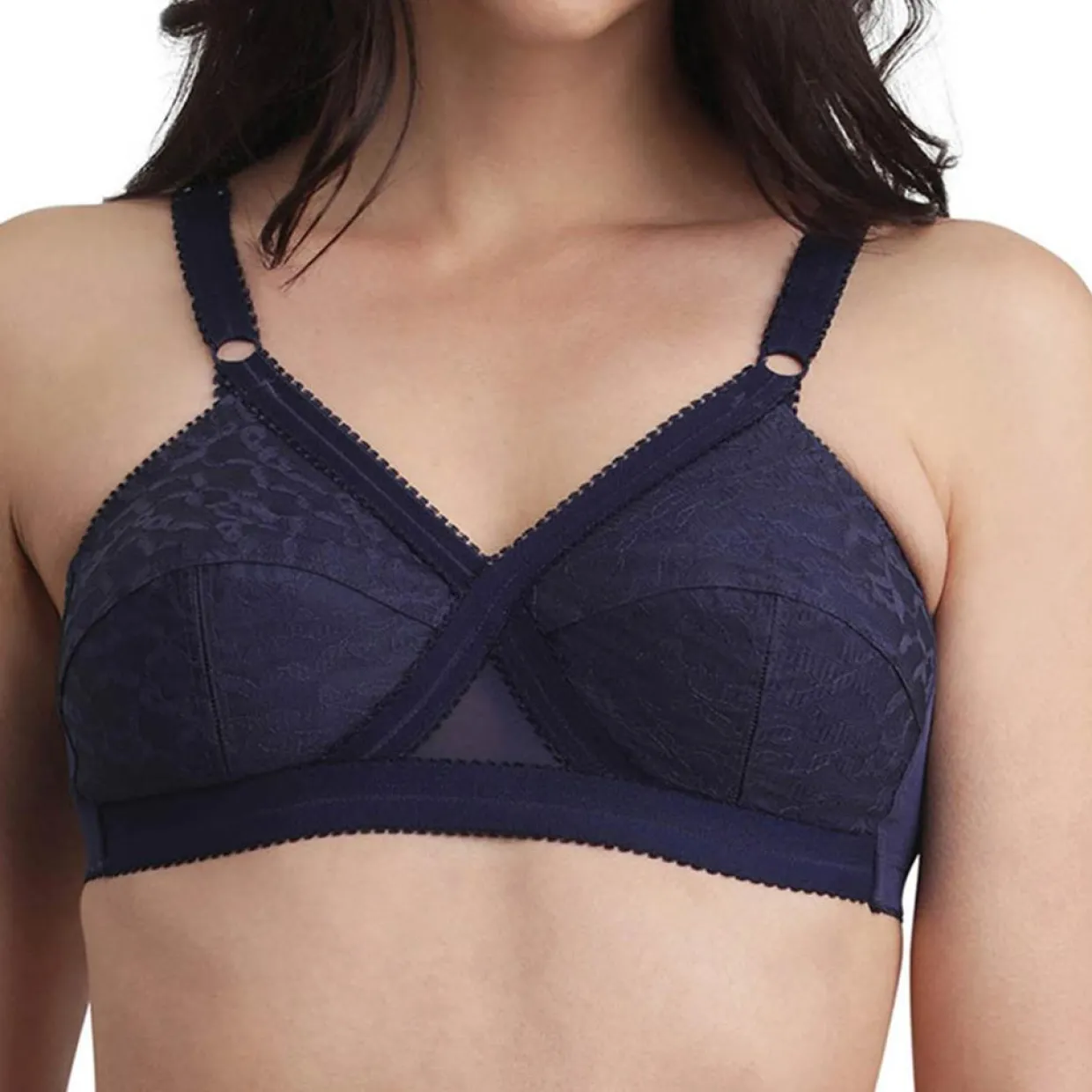 Femme Playtex Lingerie, Nuit^Soutien-gorge sans armatures Coeur Croisé bleu