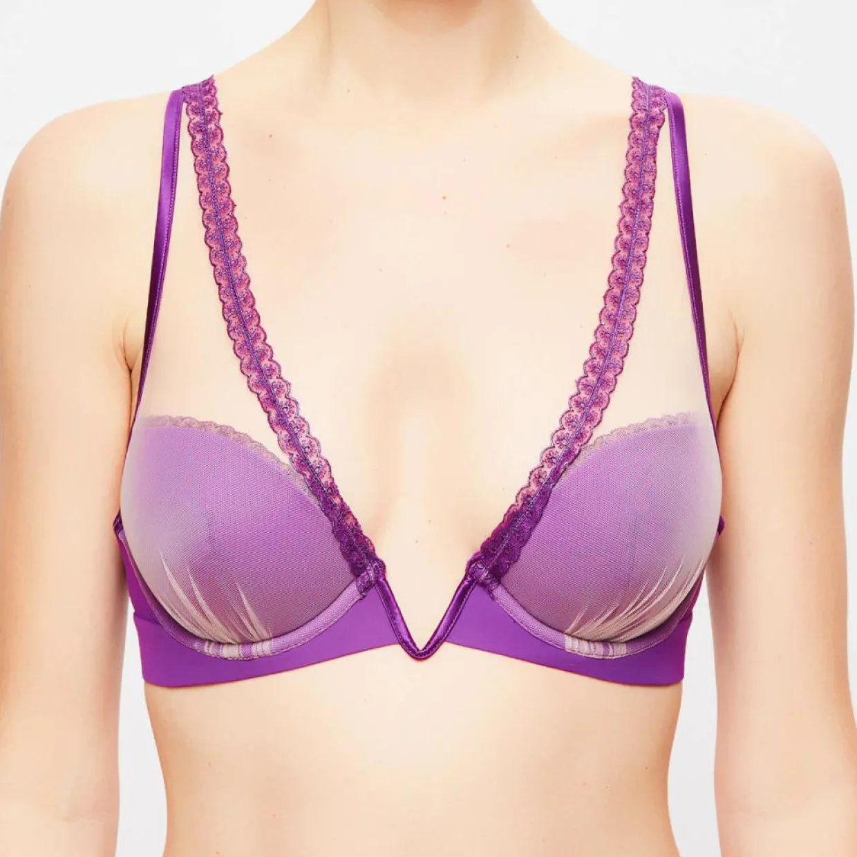 Femme La Perla Lingerie, Nuit^Soutien-gorge triangle avec armatures Moonstone violet