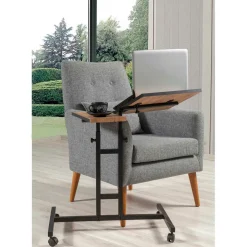 Support ordinateur portable Glen Atlantic bois/noir - 67x87x45.5 cm-Wooden Art Sale