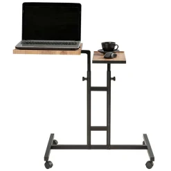Support ordinateur portable Glen Atlantic bois/noir - 67x87x45.5 cm-Wooden Art Sale