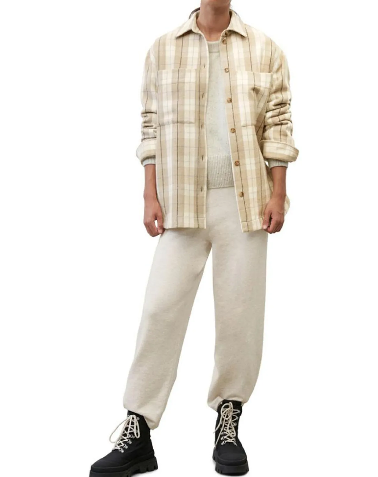 Surchemise à carreaux beige-Marc O'Polo Clearance