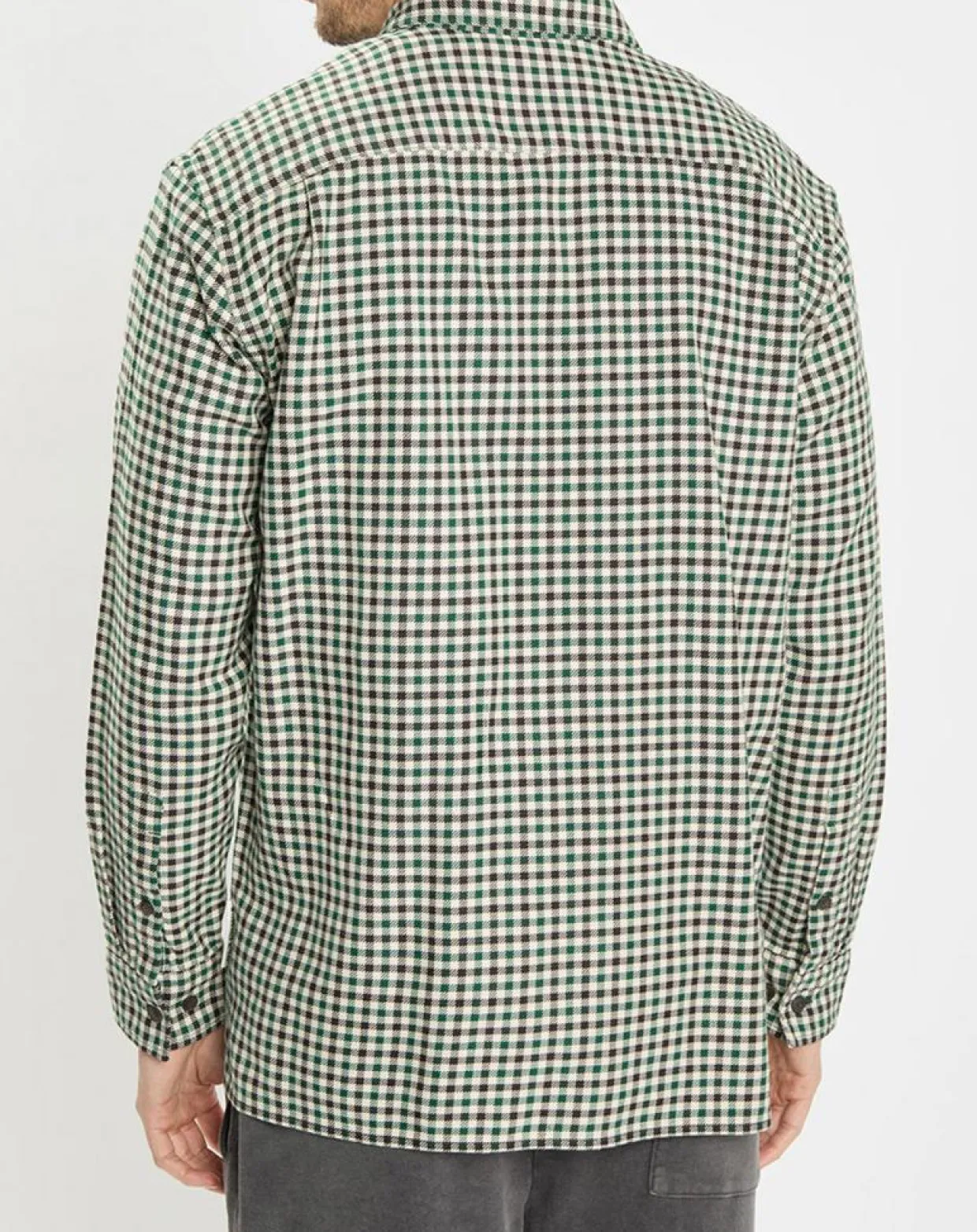 Homme Marc O'Polo Chemises^Surchemise 100% Coton Bio Relaxed Fit à carreaux vert/marron