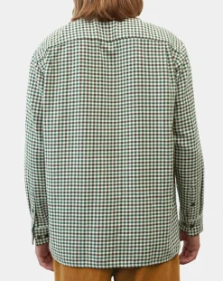 Homme Marc O'Polo Chemises^Surchemise 100% Coton Bio Relaxed Fit à carreaux vert/marron