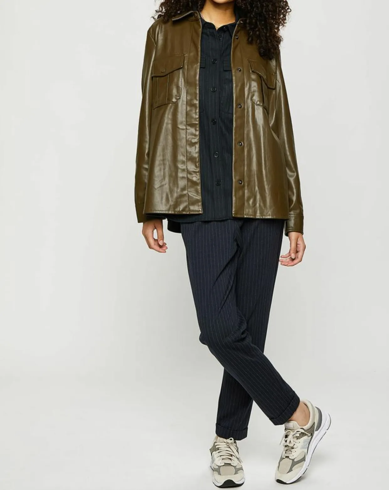 Surchemise décontractée Army kaki-Esprit Best