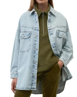 Surchemise en jean poches bleu clair-Marc O'Polo