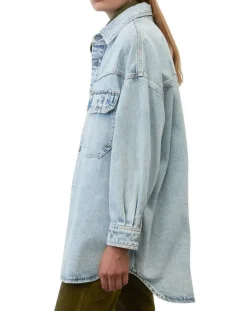 Surchemise en jean poches bleu clair-Marc O'Polo
