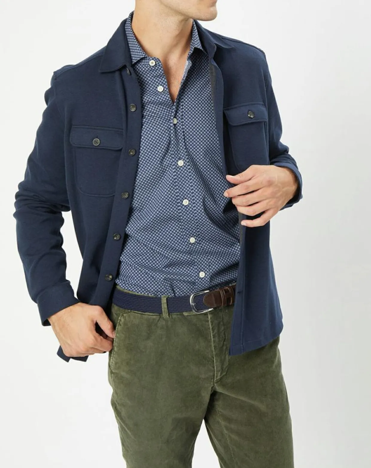 Surchemise en Jersey bleue-Hackett London Clearance