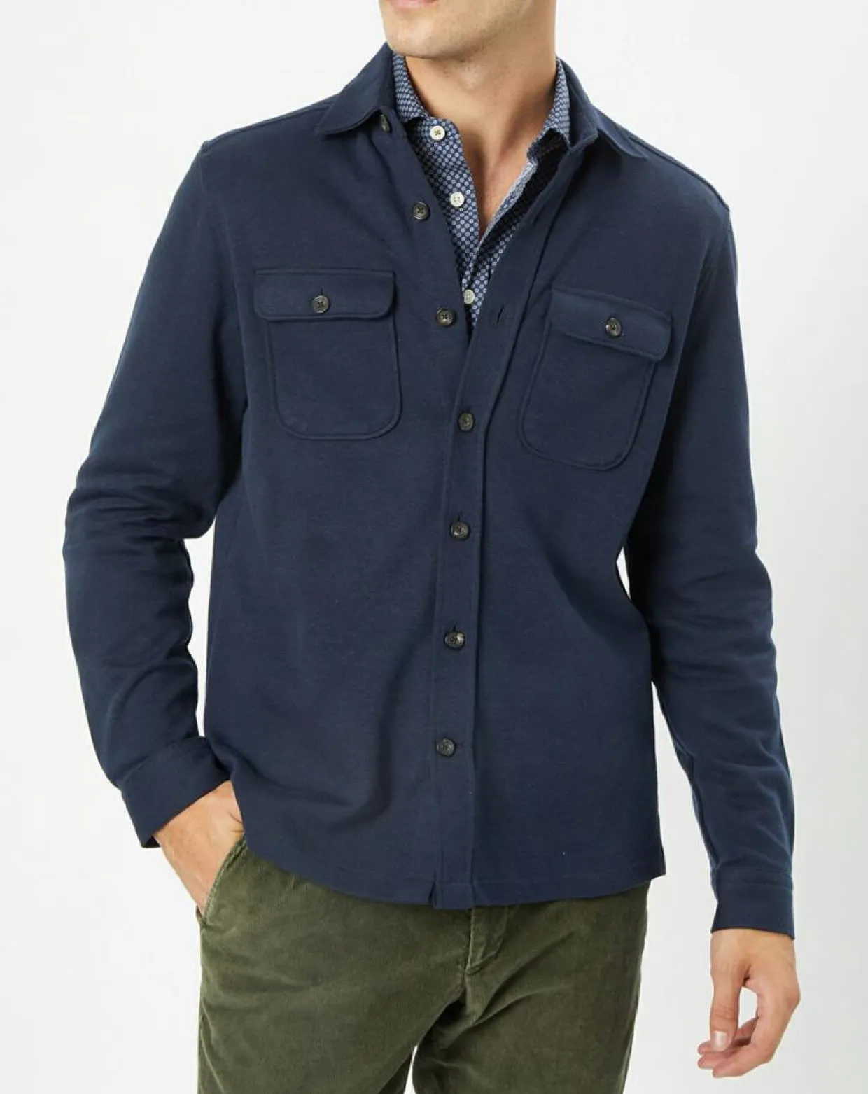 Surchemise en Jersey bleue-Hackett London Clearance