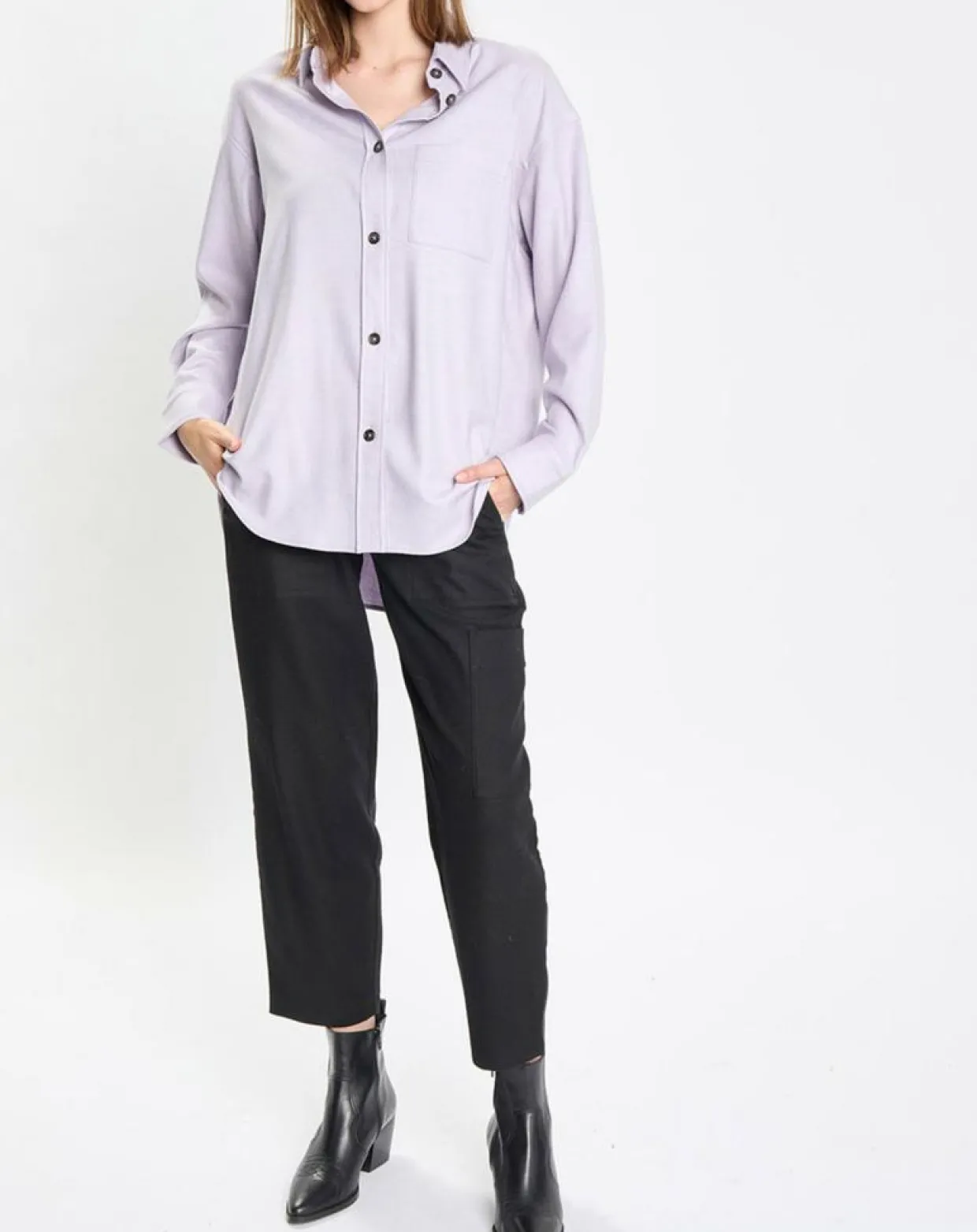 Surchemise en Laine mélangée violet clair-Marc O'Polo Outlet