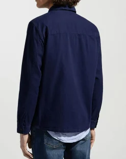 Surchemise en Twill Canvas bleu marine-Hackett London