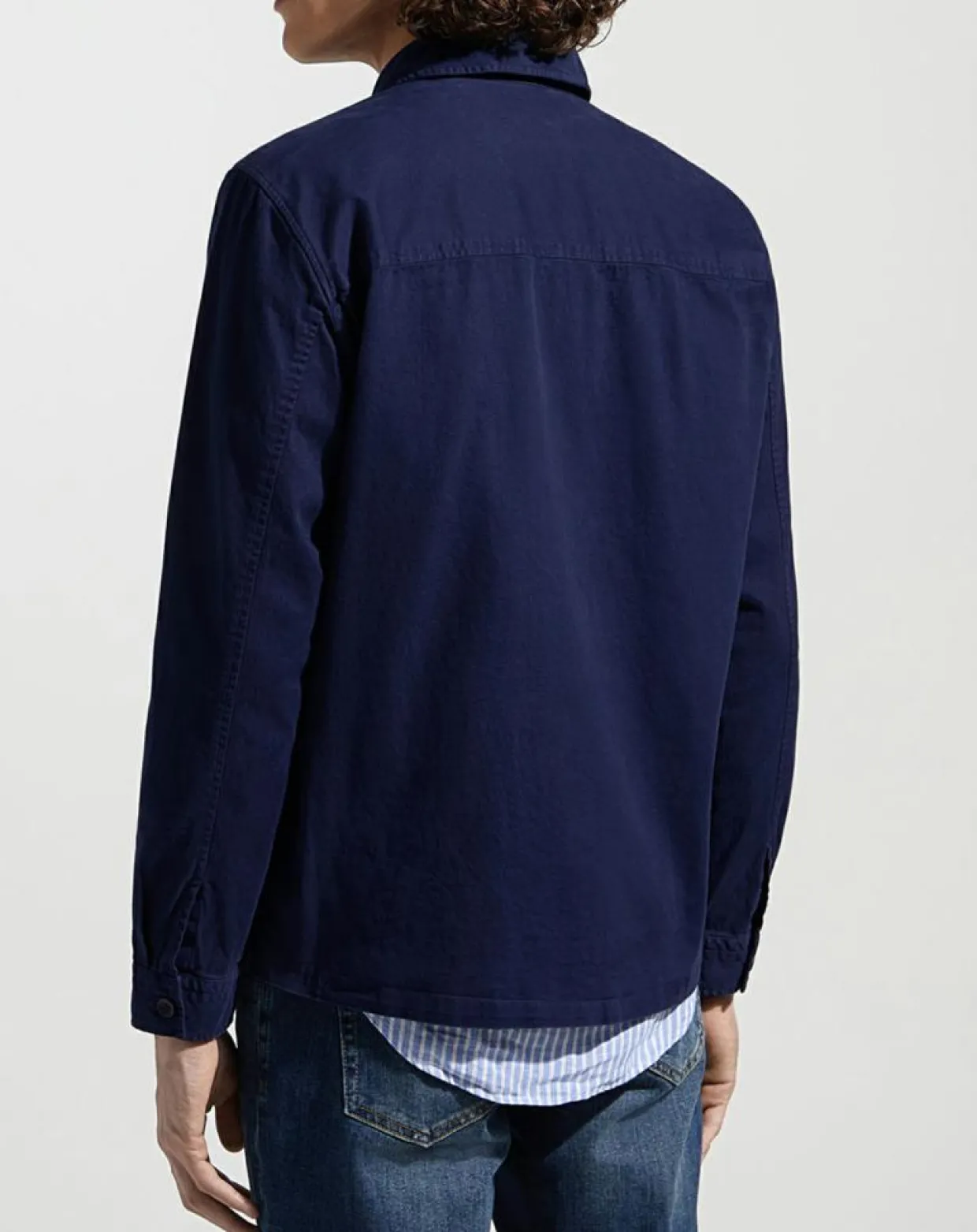 Surchemise en Twill Canvas bleu marine-Hackett London