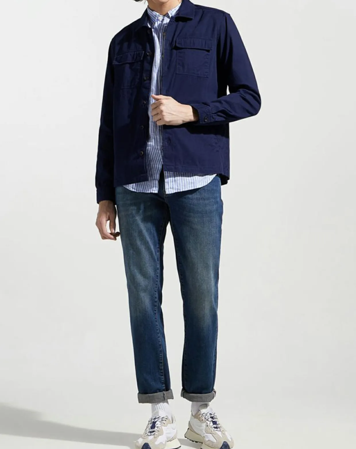 Surchemise en Twill Canvas bleu marine-Hackett London