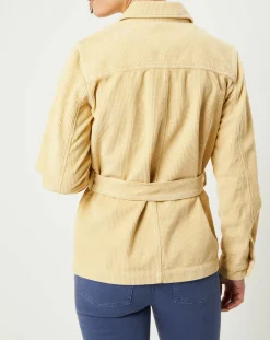 Femme Caroll Vestes, Blousons^Surchemise en Velours côtelé Kala citron