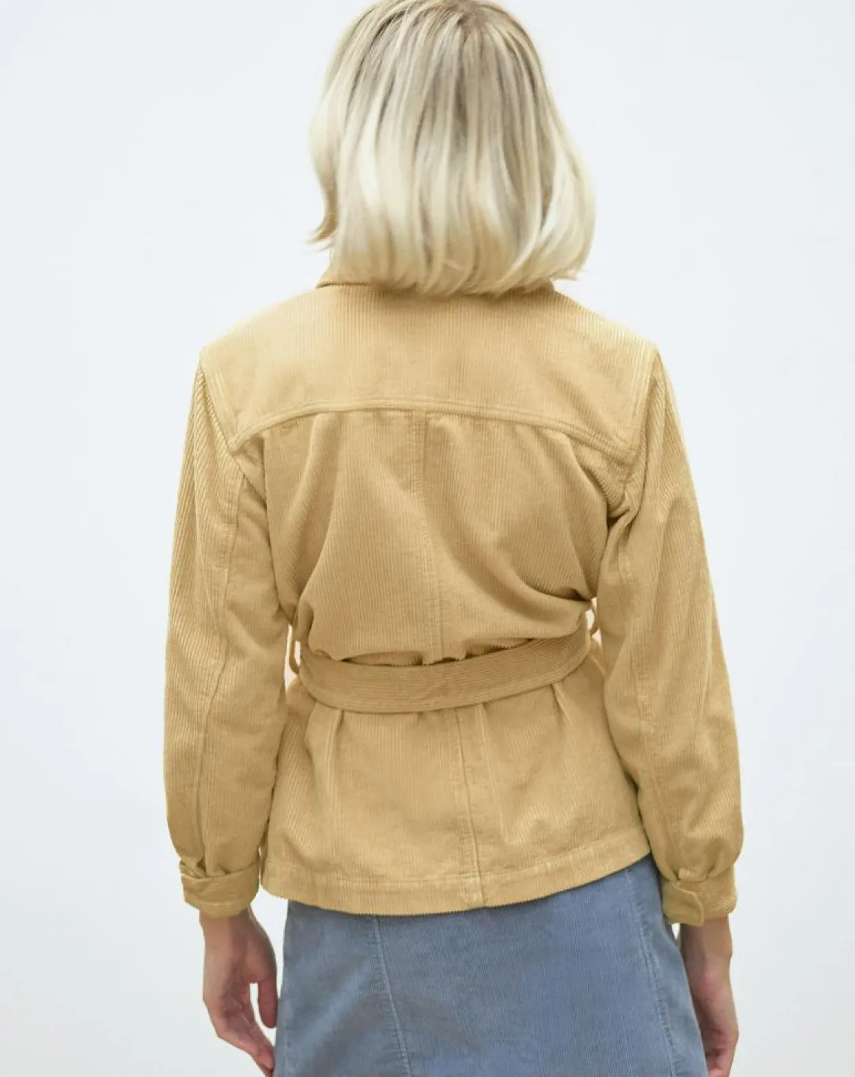 Femme Caroll Vestes, Blousons^Surchemise en Velours côtelé Kala citron