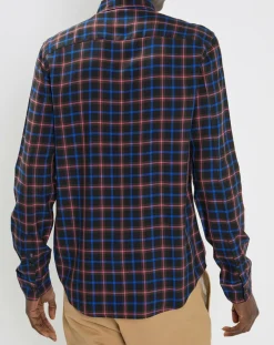 Surchemise légère à carreaux bleu marine-Scotch & Soda Sale