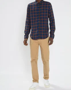 Surchemise légère à carreaux bleu marine-Scotch & Soda Sale