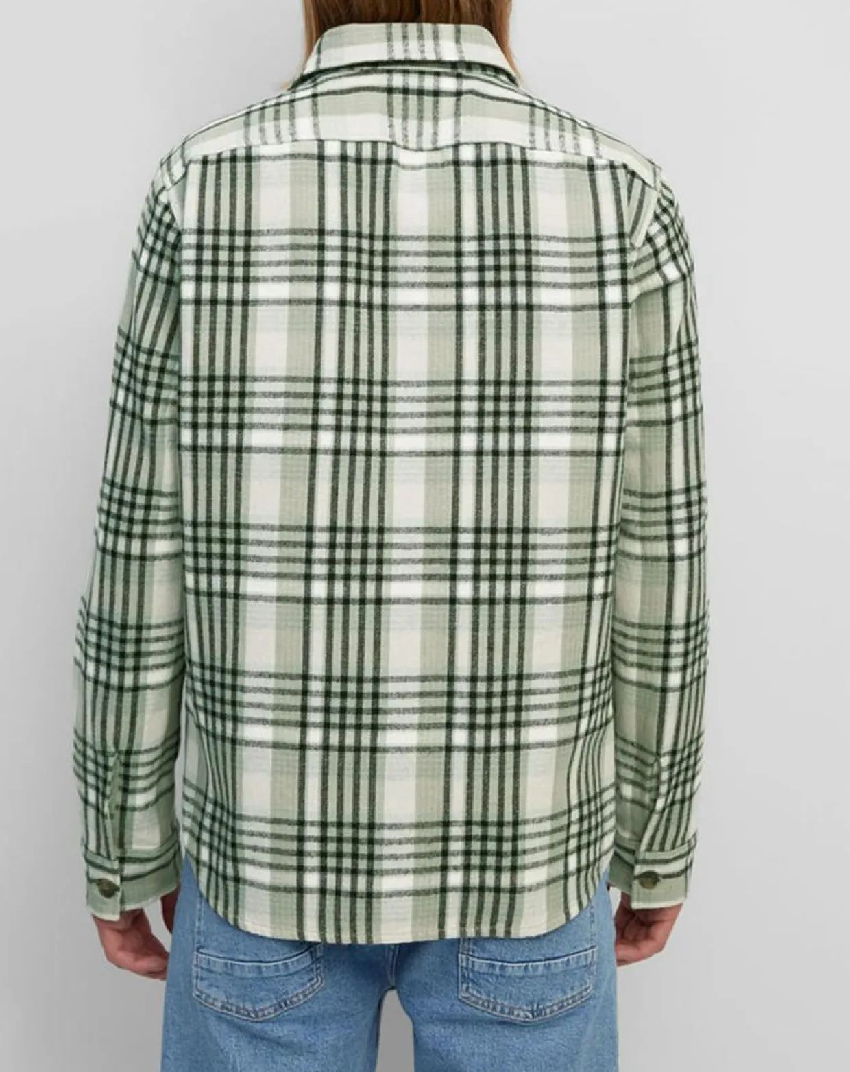 Surchemise manches longues Crx Poches Coton Organic vert/blanc-Marc O'Polo Discount