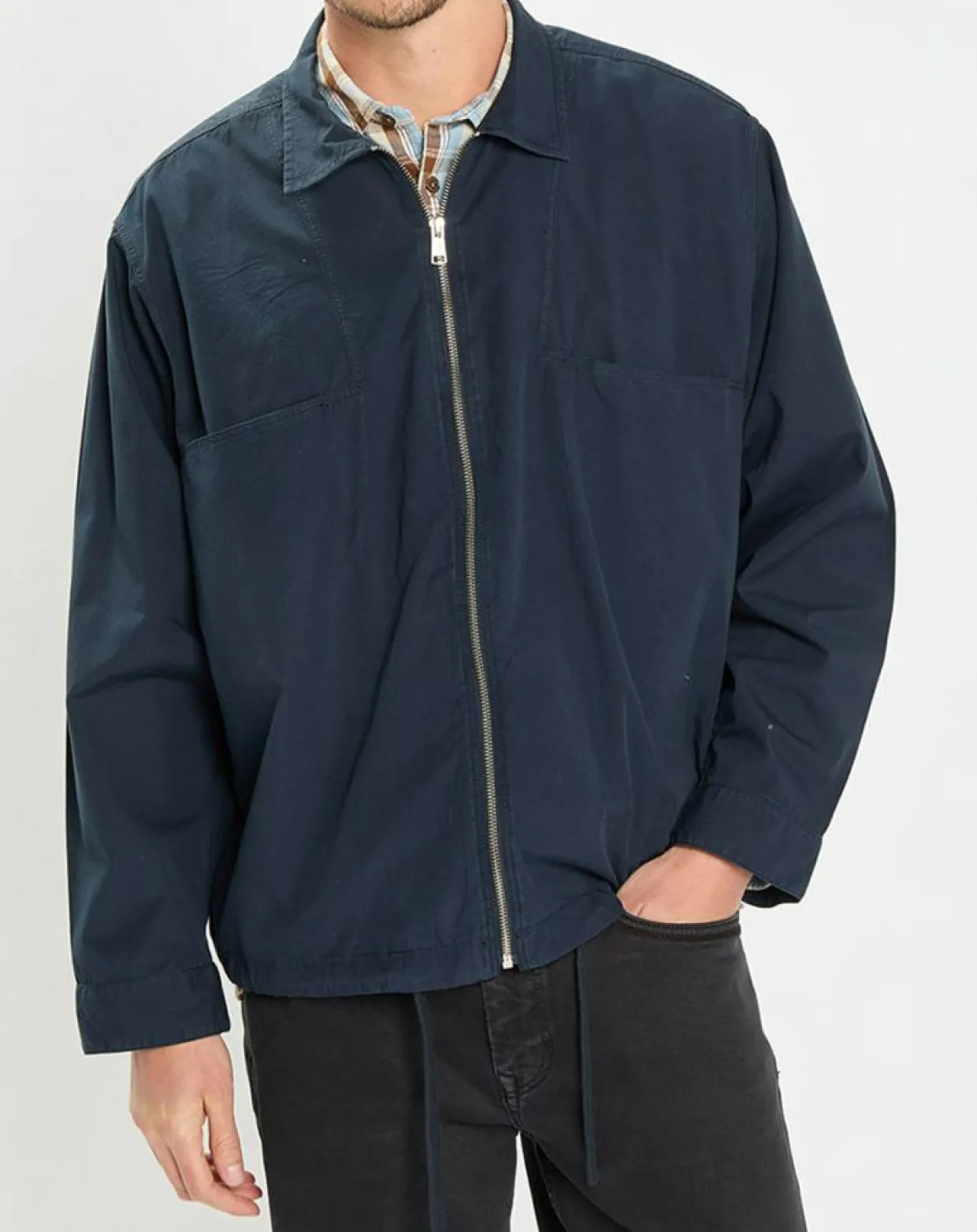 SurChemise Oversize Coton Organic bleu marine-Marc O'Polo New