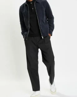 Homme Marc O'Polo Chemises^Surchemise zippée en Velours milleraies bleu marine