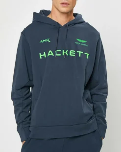 Homme Hackett London Sweats^Sweat à capuche Aston Martin Racing bleu marine/vert