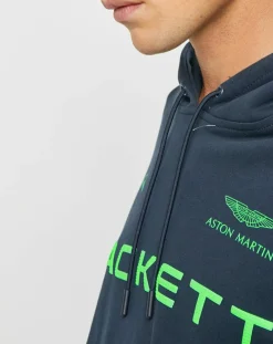 Homme Hackett London Sweats^Sweat à capuche Aston Martin Racing bleu marine/vert