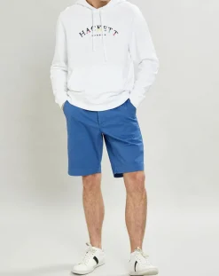 Homme Hackett London Sweats^Sweat à capuche brodé blanc