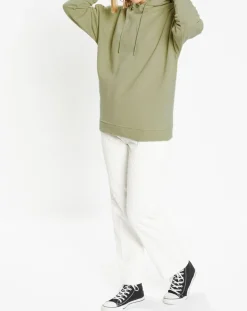 Sweat à capuche en Coton Bio Bahut kaki clair-Galeries Lafayette Discount