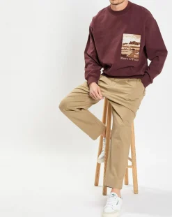 Sweat 100% Coton Bio Artwork bordeaux-Marc O'Polo Hot