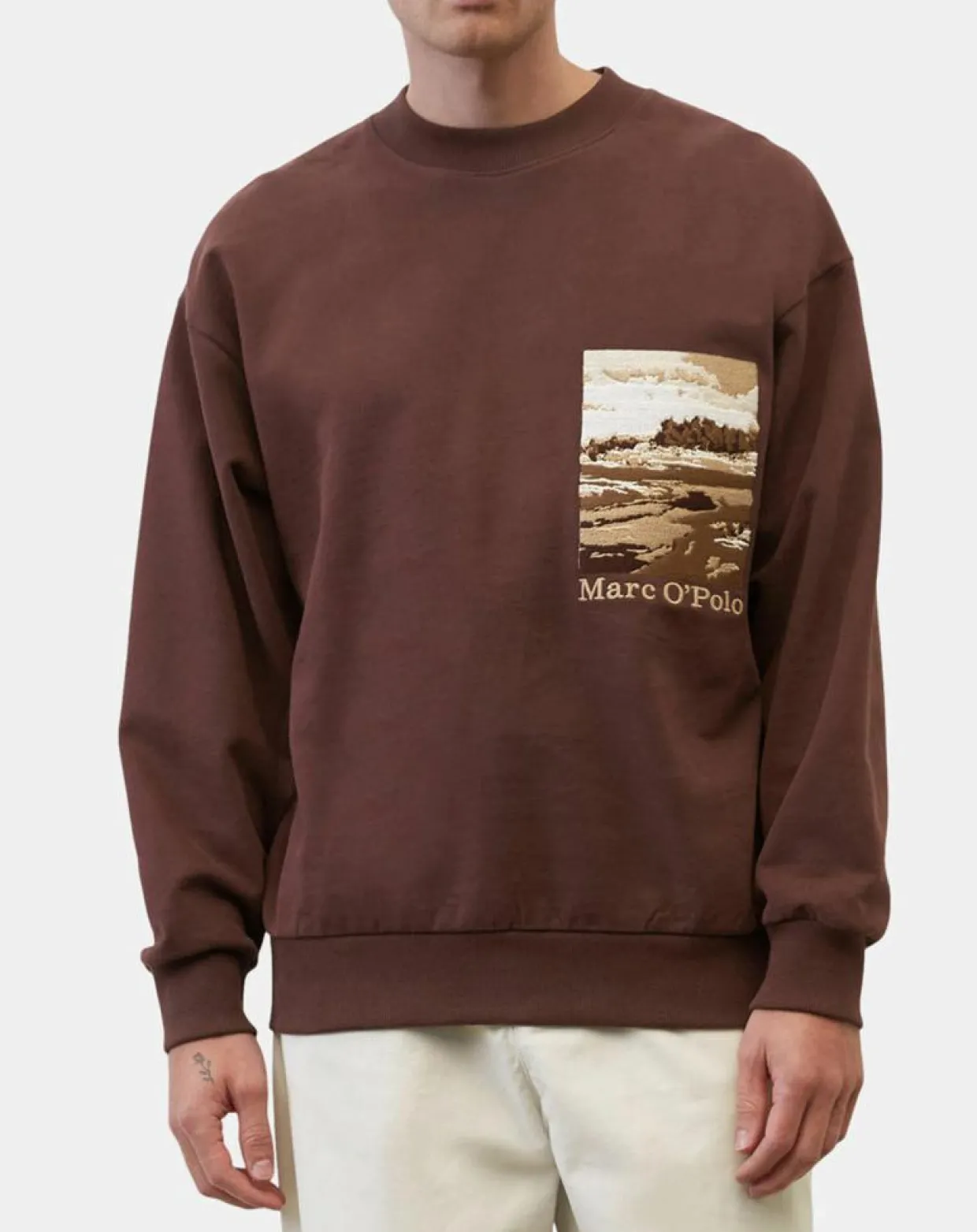 Sweat 100% Coton Bio Artwork bordeaux-Marc O'Polo Hot