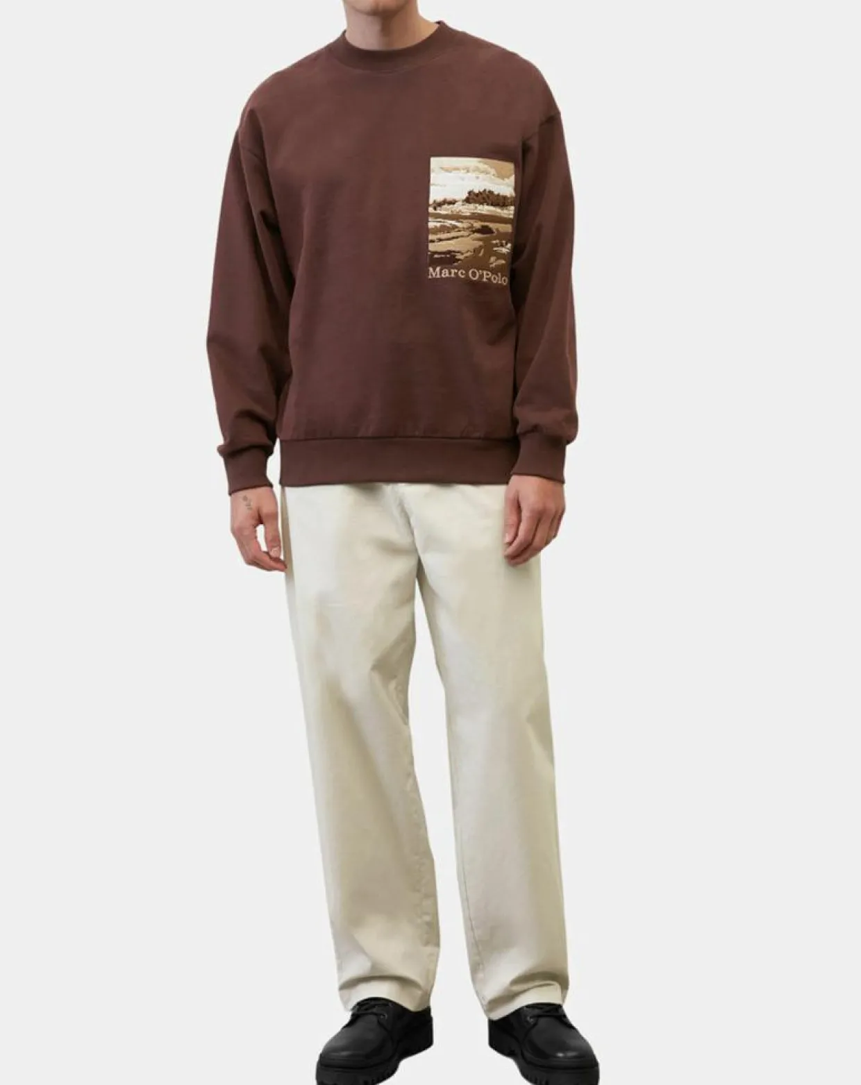Sweat 100% Coton Bio Artwork bordeaux-Marc O'Polo Hot