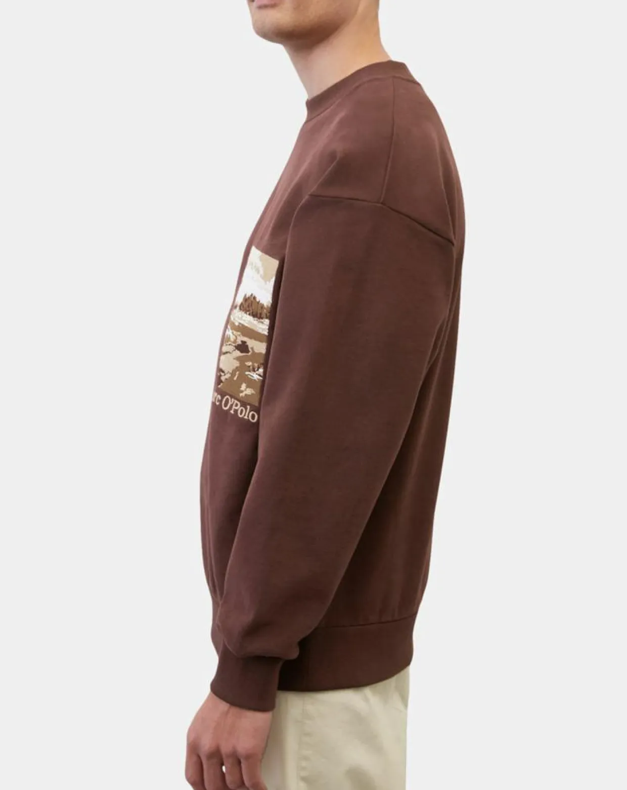 Sweat 100% Coton Bio Artwork bordeaux-Marc O'Polo Hot