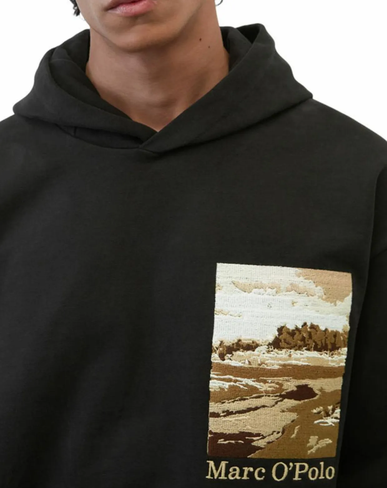 Sweat 100% Coton Bio Artwork noir-Marc O'Polo New