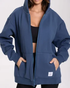 Sweat Capuche Flow bleu-Onamaste