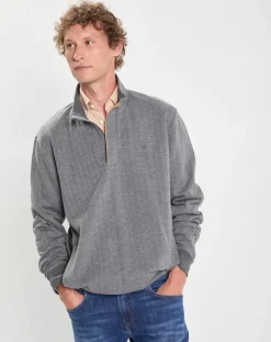 Homme Hackett London Sweats^Sweat col camionneur Chevron gris