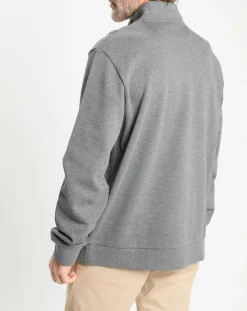 Homme Hackett London Sweats^Sweat col montant 1/2 zip gris foncé