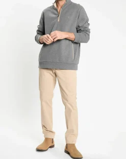 Homme Hackett London Sweats^Sweat col montant 1/2 zip gris foncé