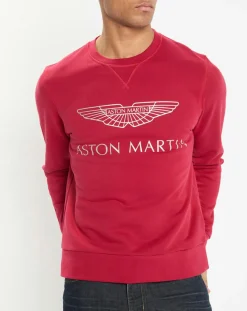 Homme Hackett London Sweats^Sweat col rond Aston Martin Racing rouge
