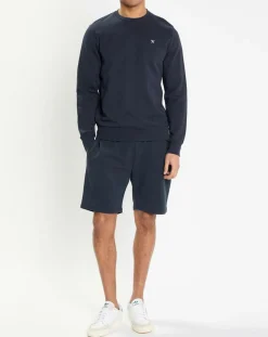 Sweat col rond bleu foncé-Hackett London New