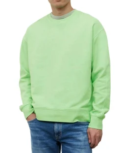 Sweat Col Rond Coudiere vert fluo-Marc O'Polo Clearance