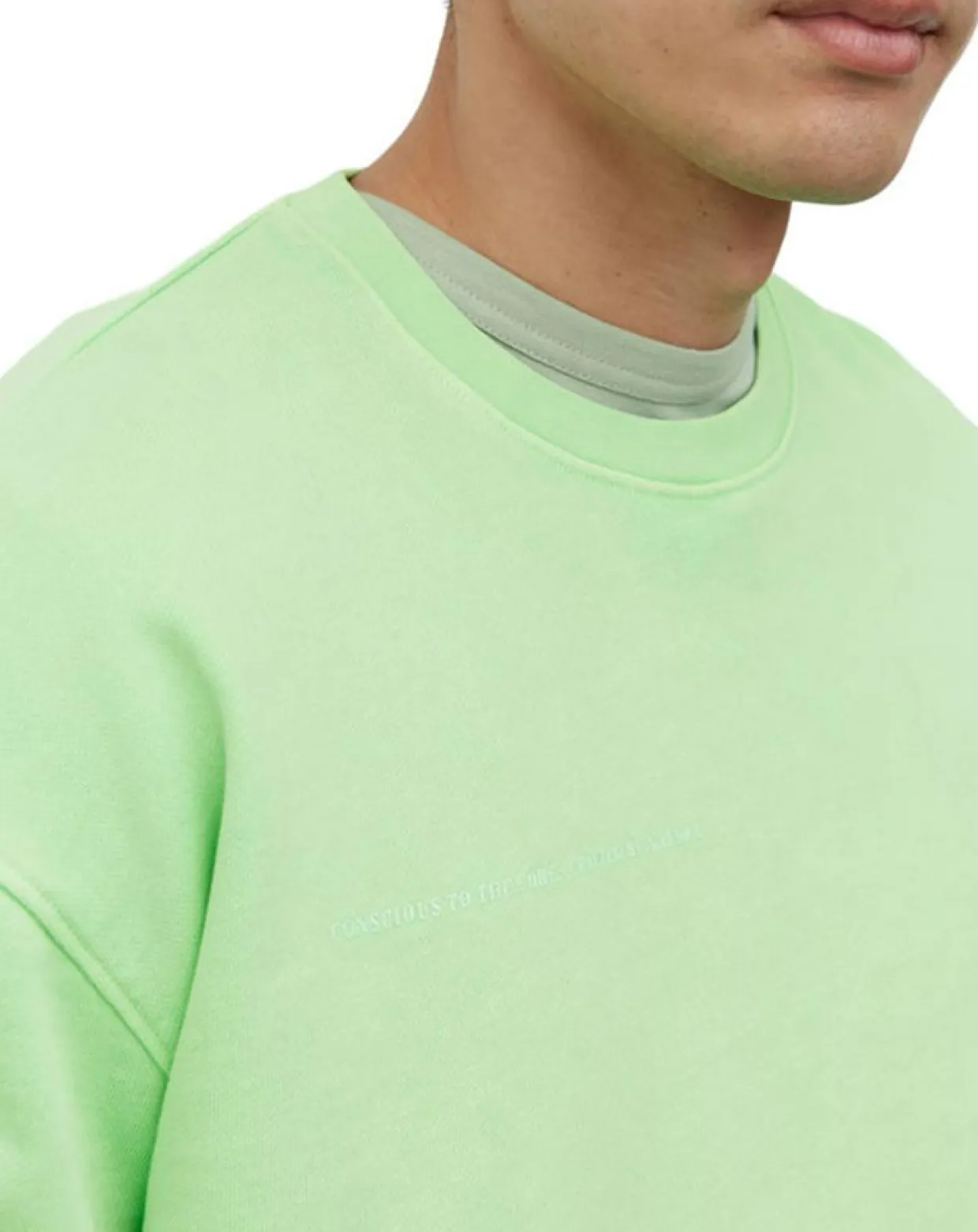 Sweat Col Rond Coudiere vert fluo-Marc O'Polo Clearance