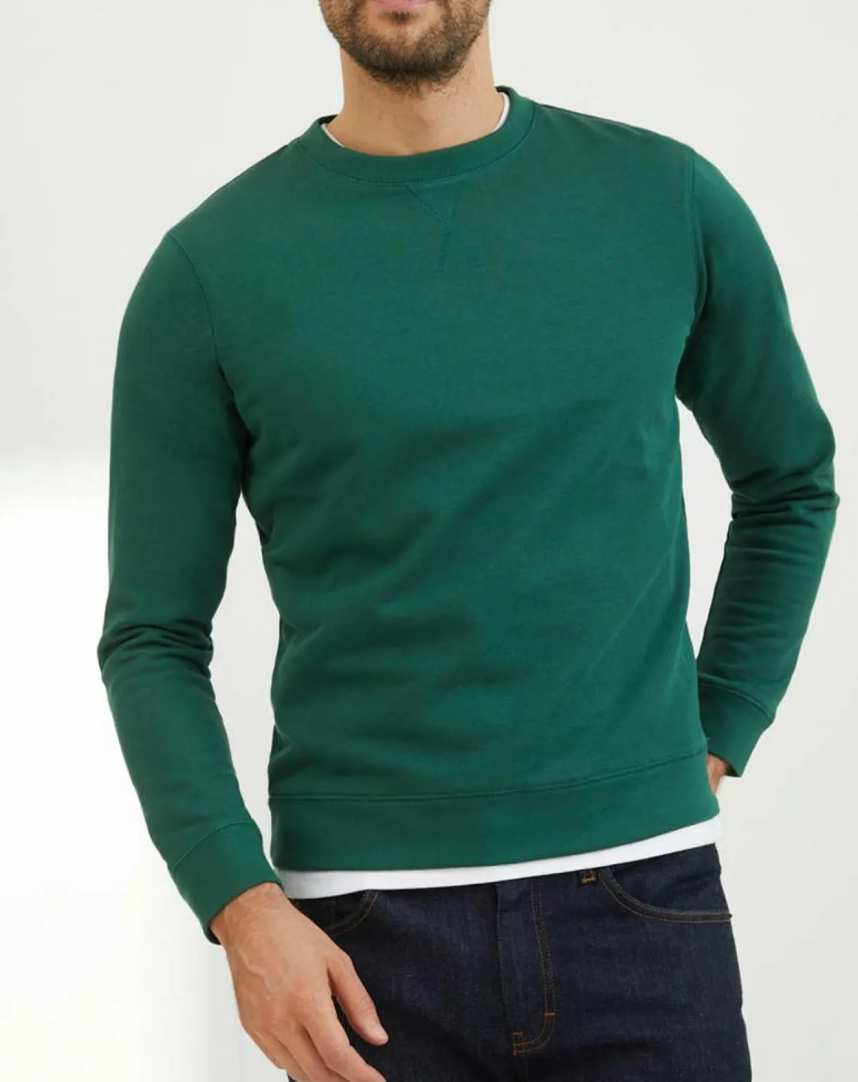 Homme Cyrillus Sweats^Sweat col rond vert