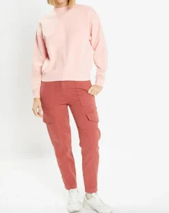 Sweat court en Coton bio molletonné Billie rose-Galeries Lafayette Online