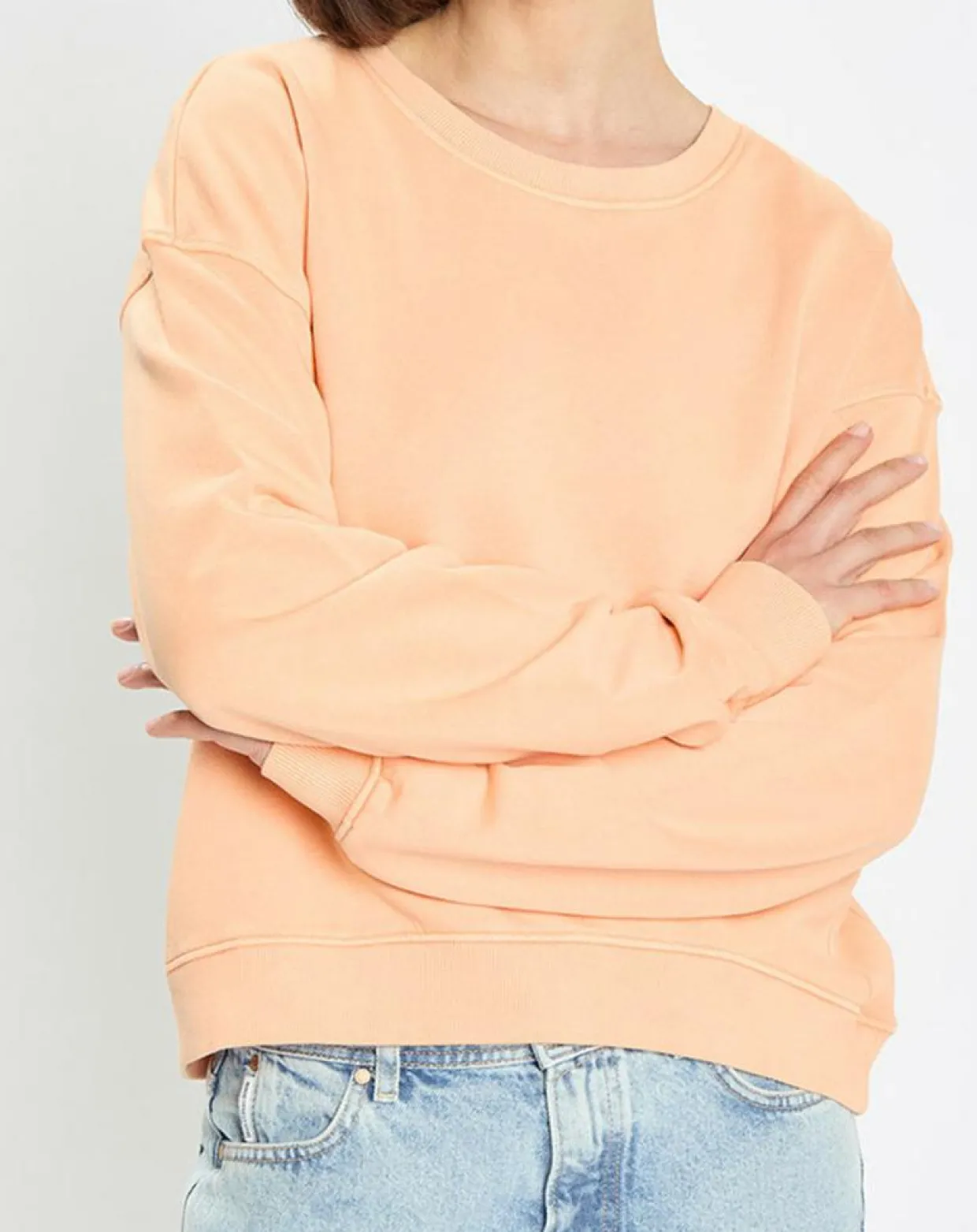 Sweat Crew Neck Coton Bio orange clair-Marc O'Polo Discount