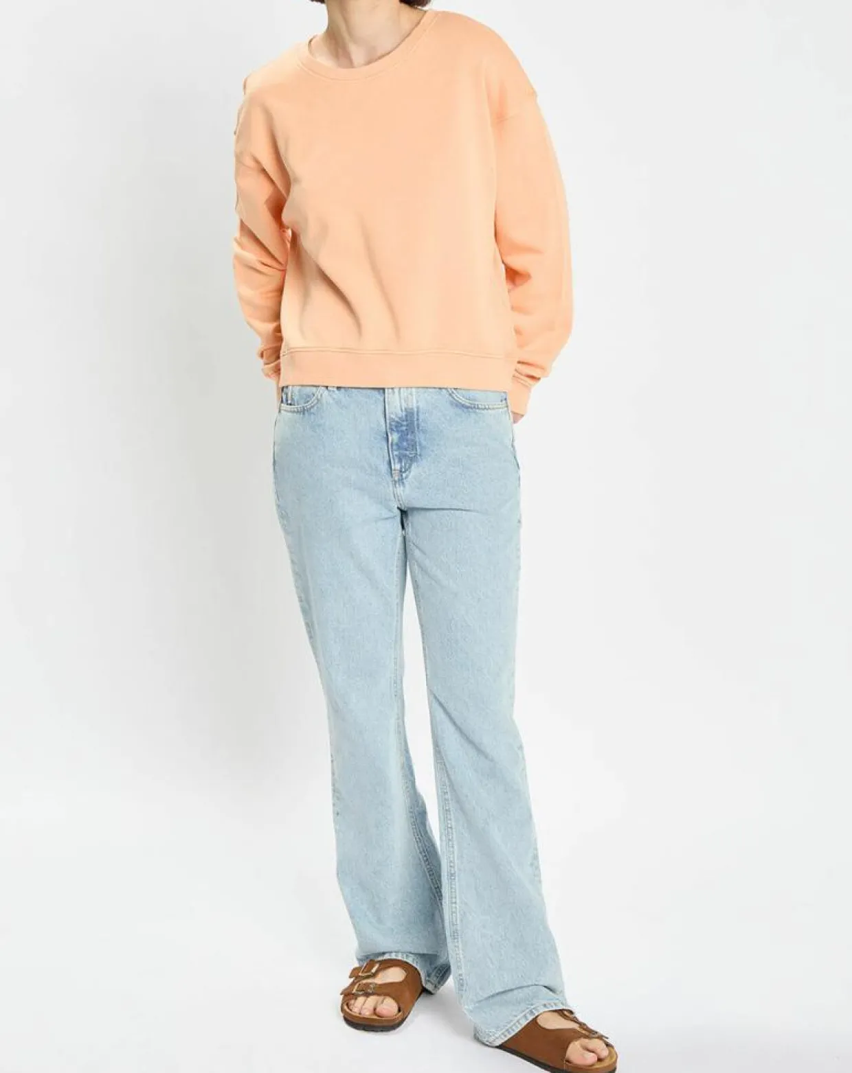 Sweat Crew Neck Coton Bio orange clair-Marc O'Polo Discount