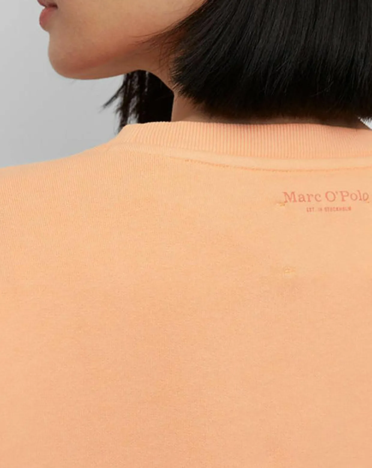 Sweat Crew Neck Coton Bio orange clair-Marc O'Polo Discount