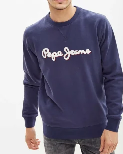Sweat Crewnk Logo 3J bleu-Pepe Jeans Best
