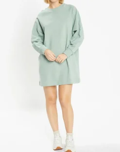 Sweat droit et long en Coton Lenny vert clair-Galeries Lafayette Hot