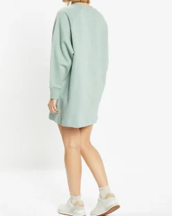 Sweat droit et long en Coton Lenny vert clair-Galeries Lafayette Hot