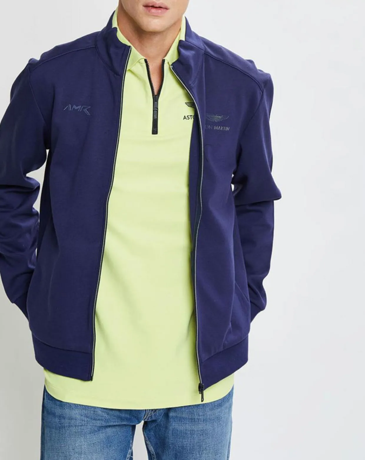 Homme Hackett London Gilets Et Cardigans^Sweat en Jersey col montant bleu marine